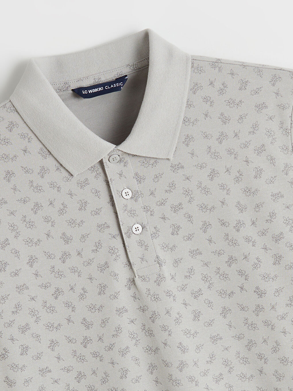 Футболка мужская узорчатая пике с воротником поло-5