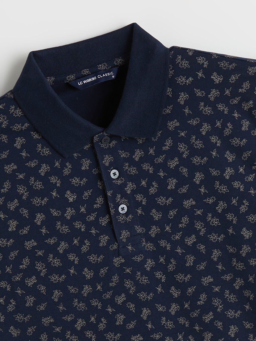 Polo Neck Patterned Pique Men's T-Shirt-5