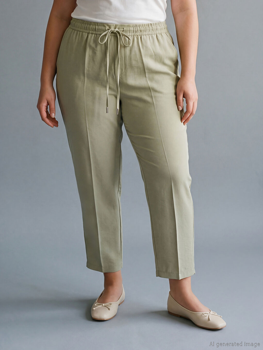 Әйелдерге арналған серпімді белдік сәбіз тәрізді пішім шалбар-1