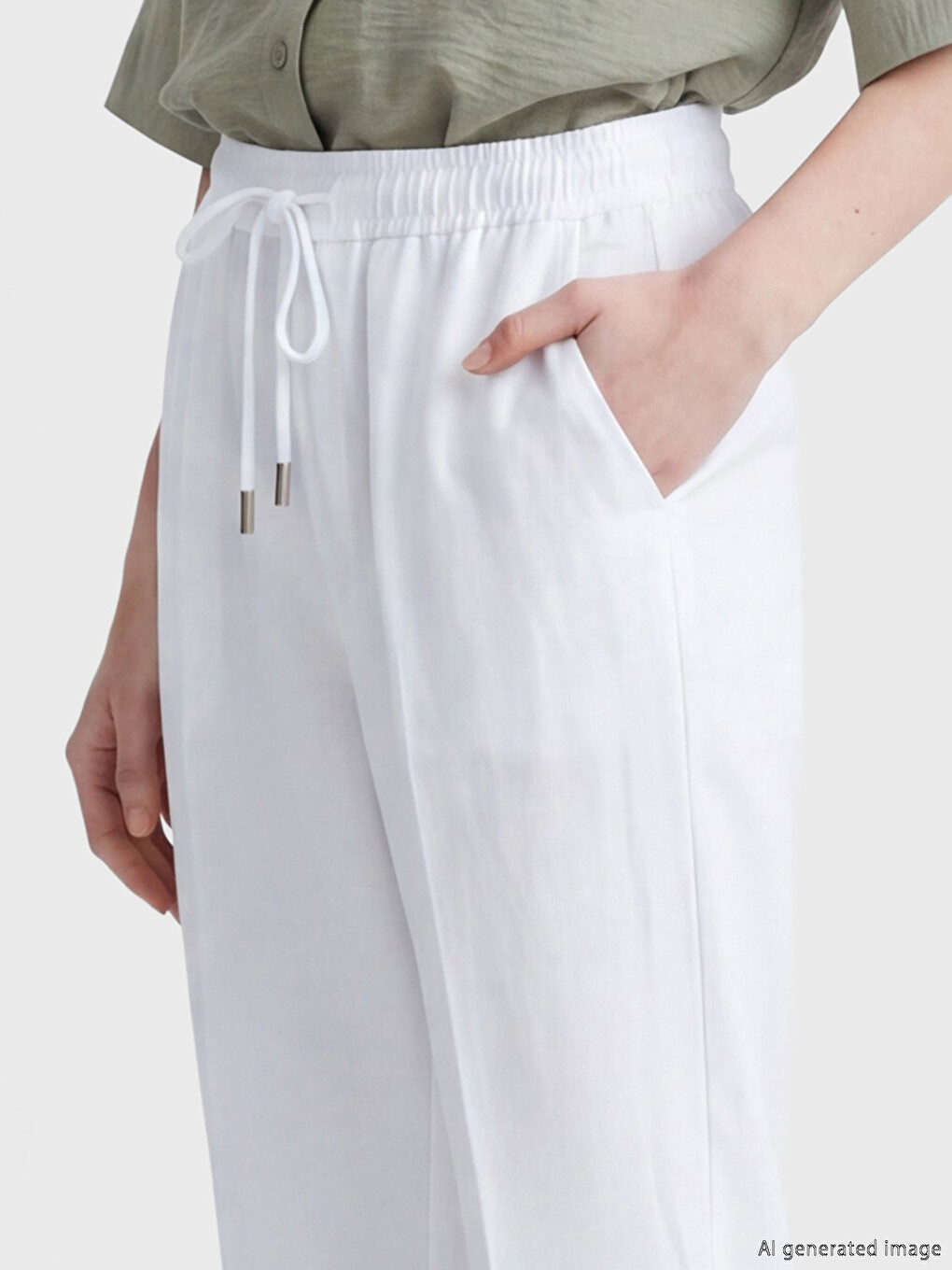 Elastic Waist Carrot Fit Women's Trousers-2