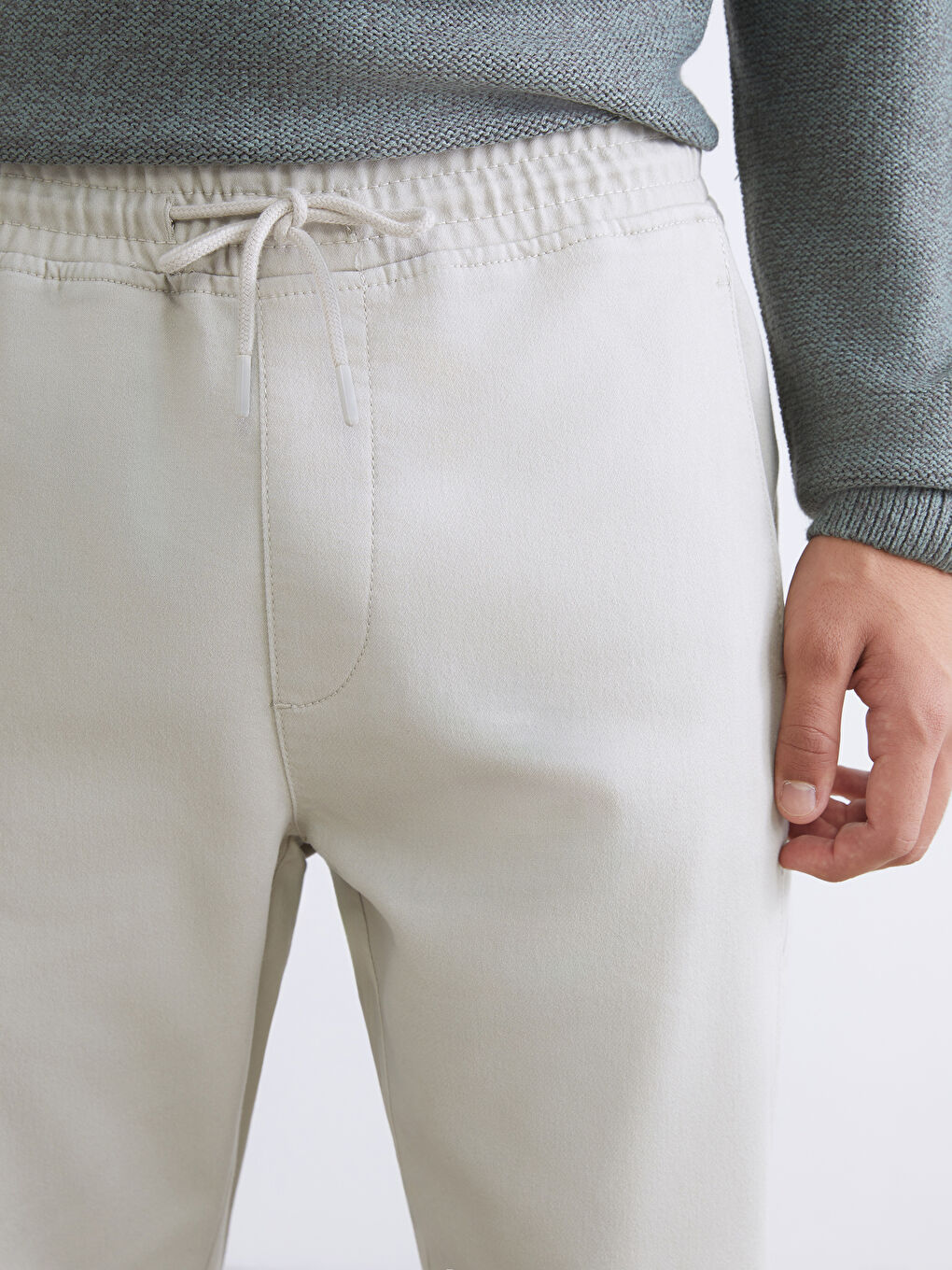 Bej Slim Fit Erkek Pantolon-2