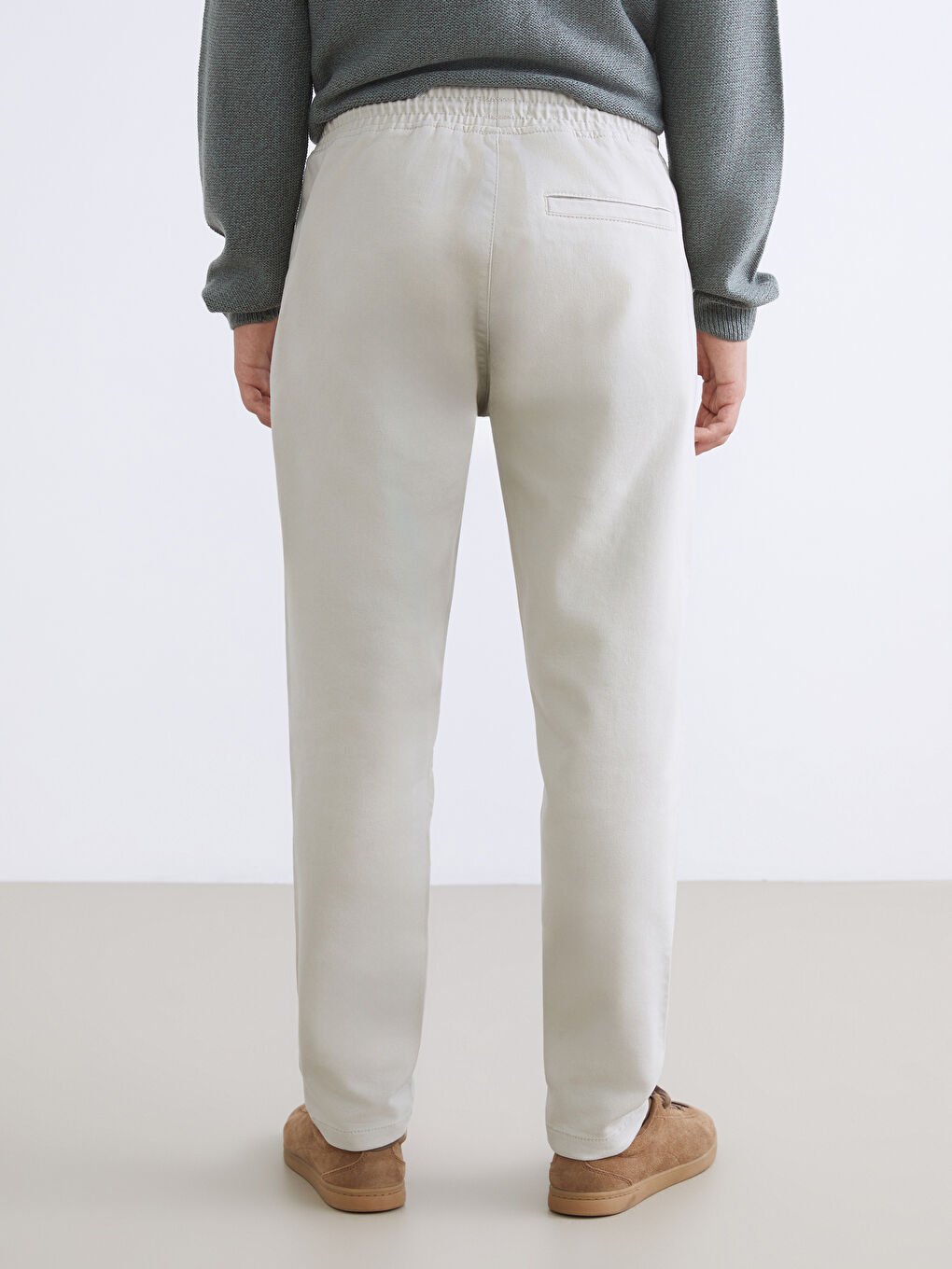 Bej Slim Fit Erkek Pantolon-3