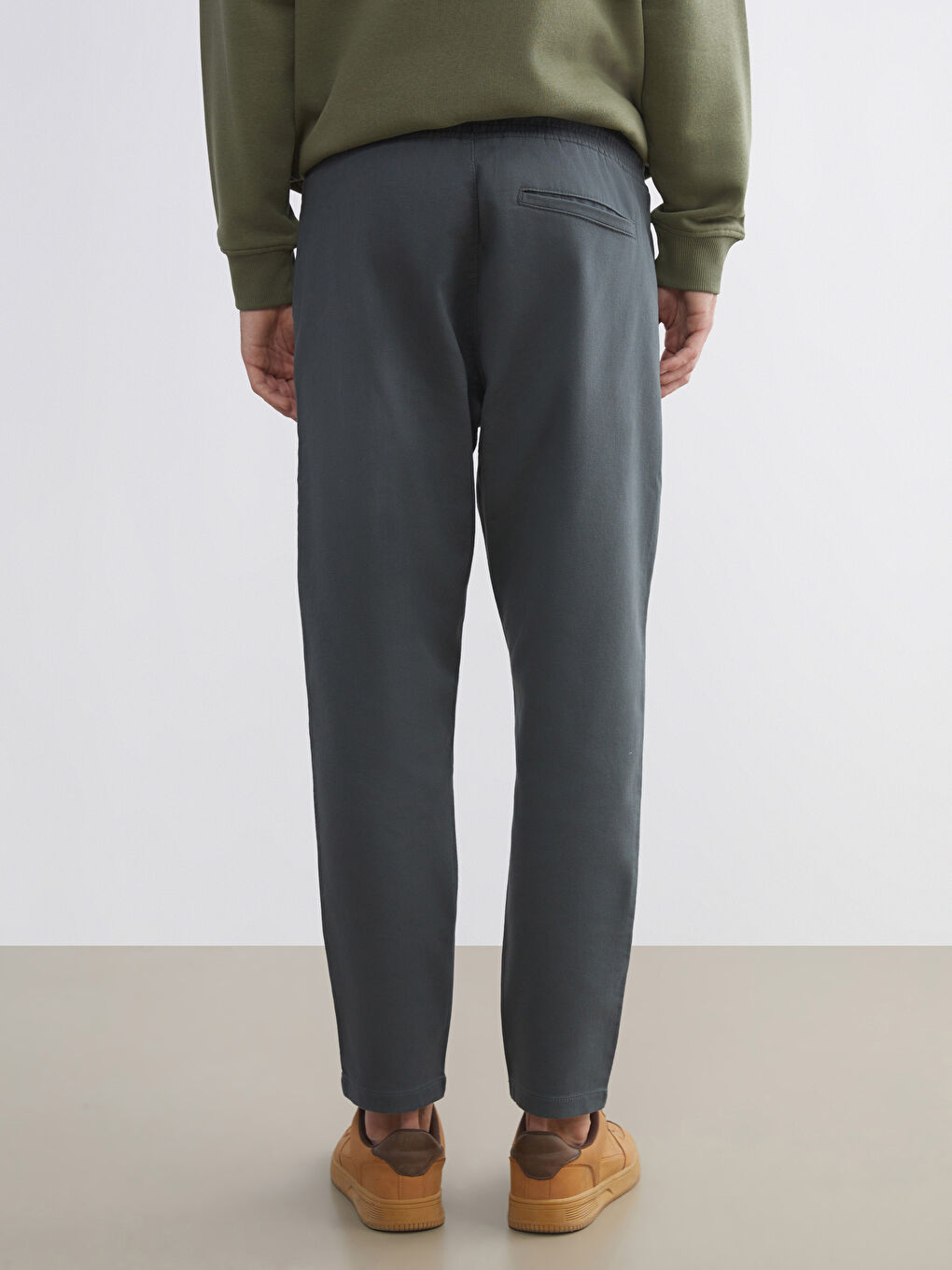 Yeşil Slim Fit Erkek Pantolon-3