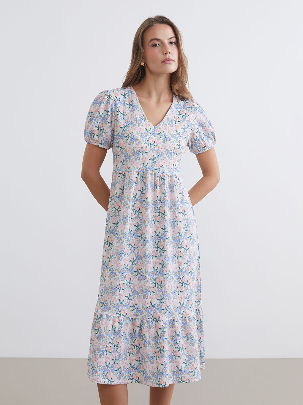 Женщины Разноцветный Платье-1