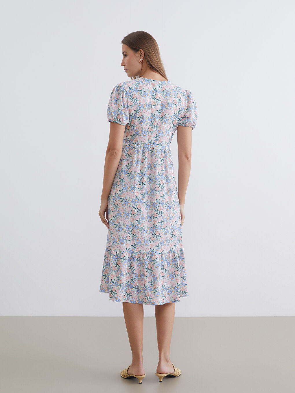 Женщины Разноцветный Платье-3