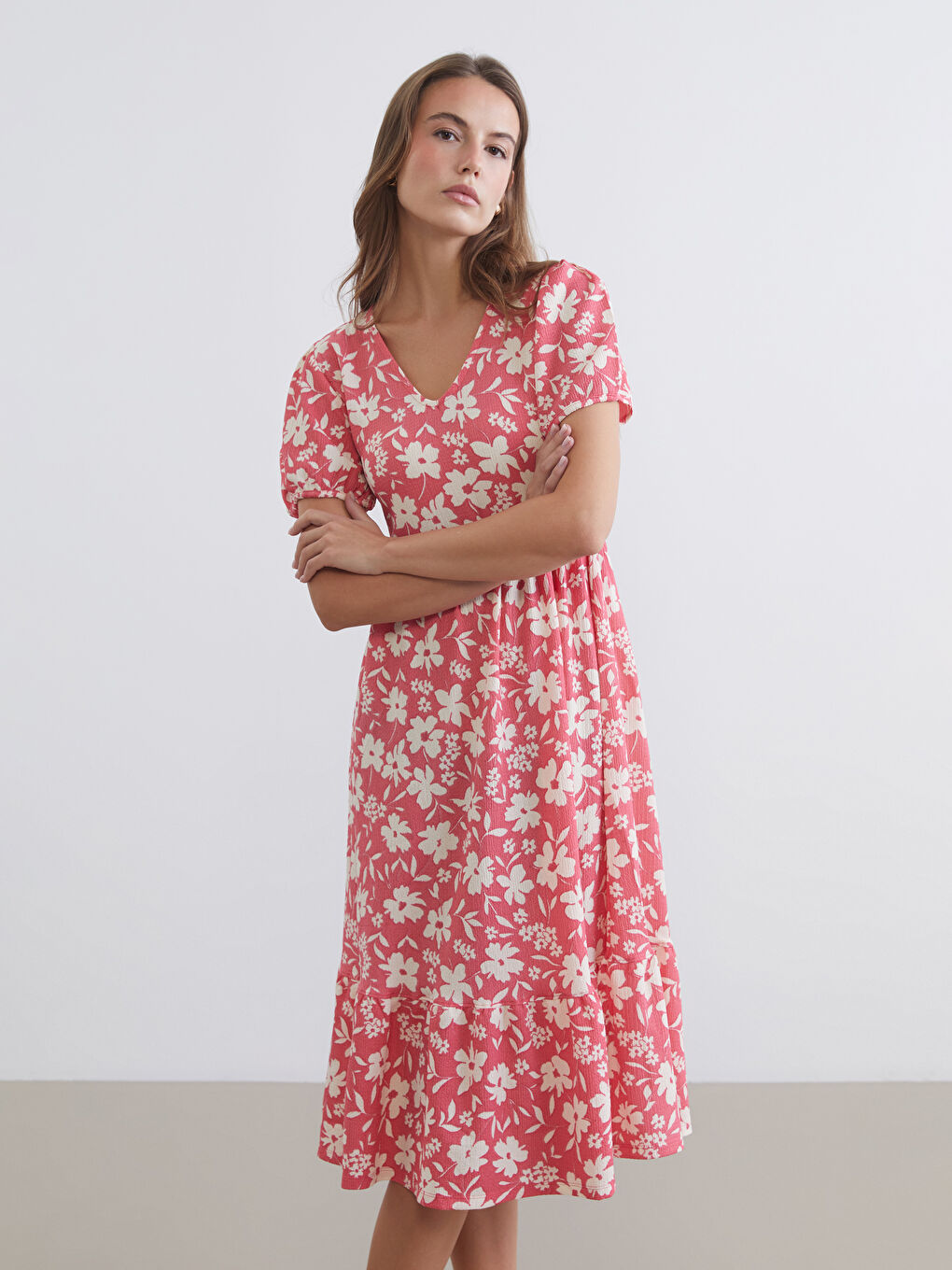 Женщины Красный Платье-1