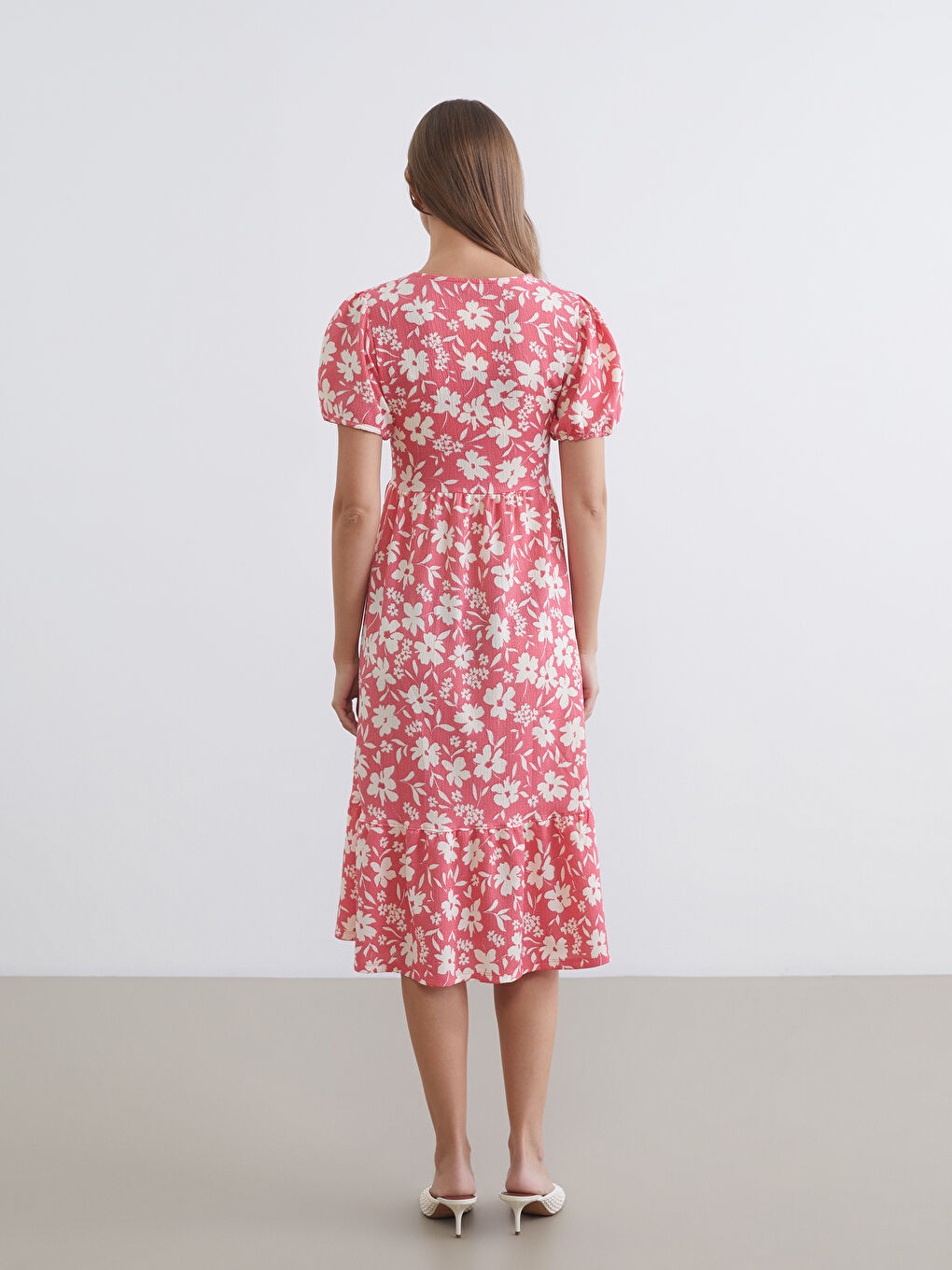 Женщины Красный Платье-3