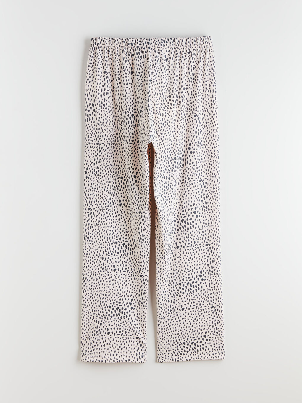 Pembe Beli Lastikli Leopar Desenli Kadın Pijama Altı-5