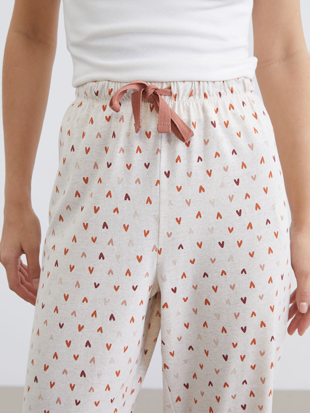 Karışık Beli Lastikli Baskılı Kadın Pijama Altı-2