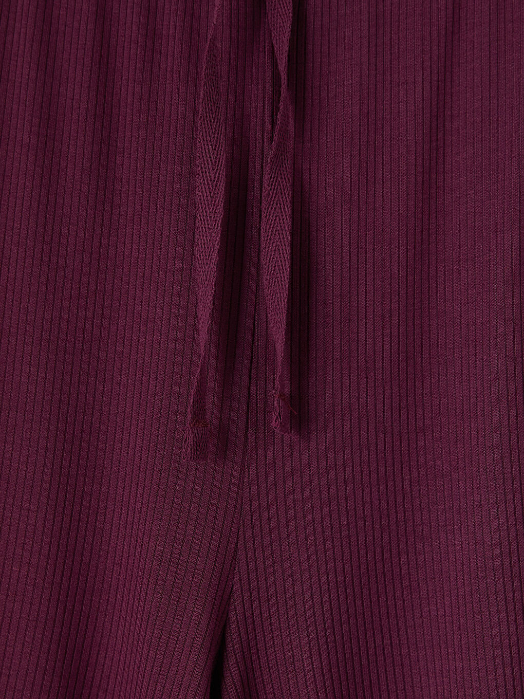 Mürdüm Beli Lastikli Kadın Pijama Alt-2