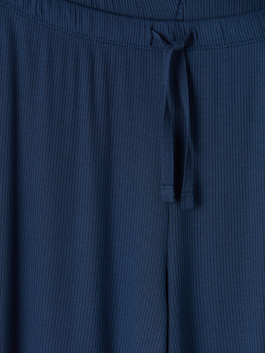 İndigo Beli Lastikli Fitilli Kadın Pijama Altı-2