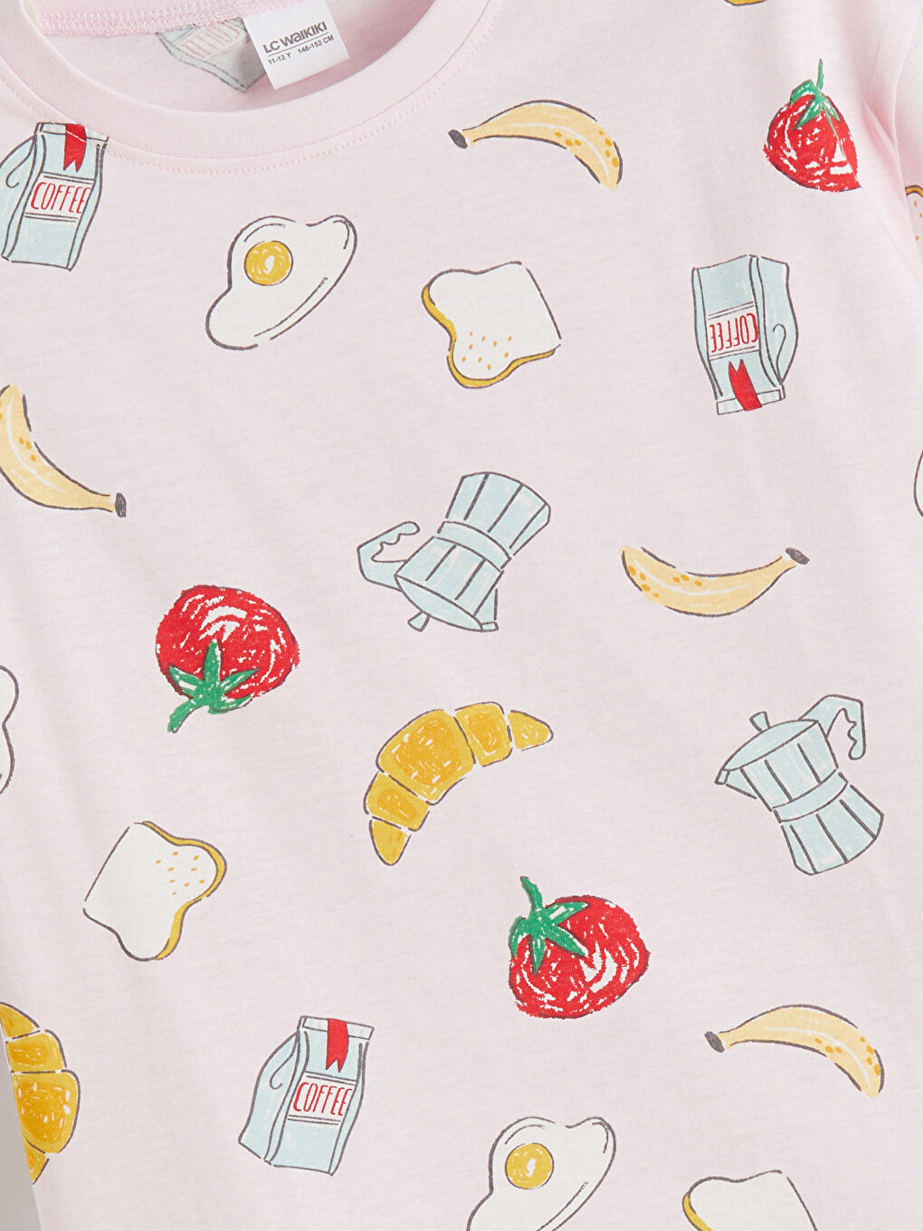 Pembe Desenli Kız Çocuk Pijama Takım-2