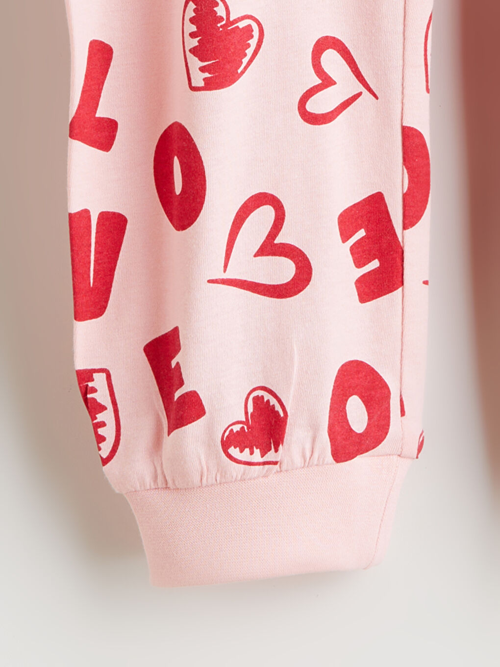 Ekru Bisiklet Yaka Kız Çocuk Pijama Takımı-5