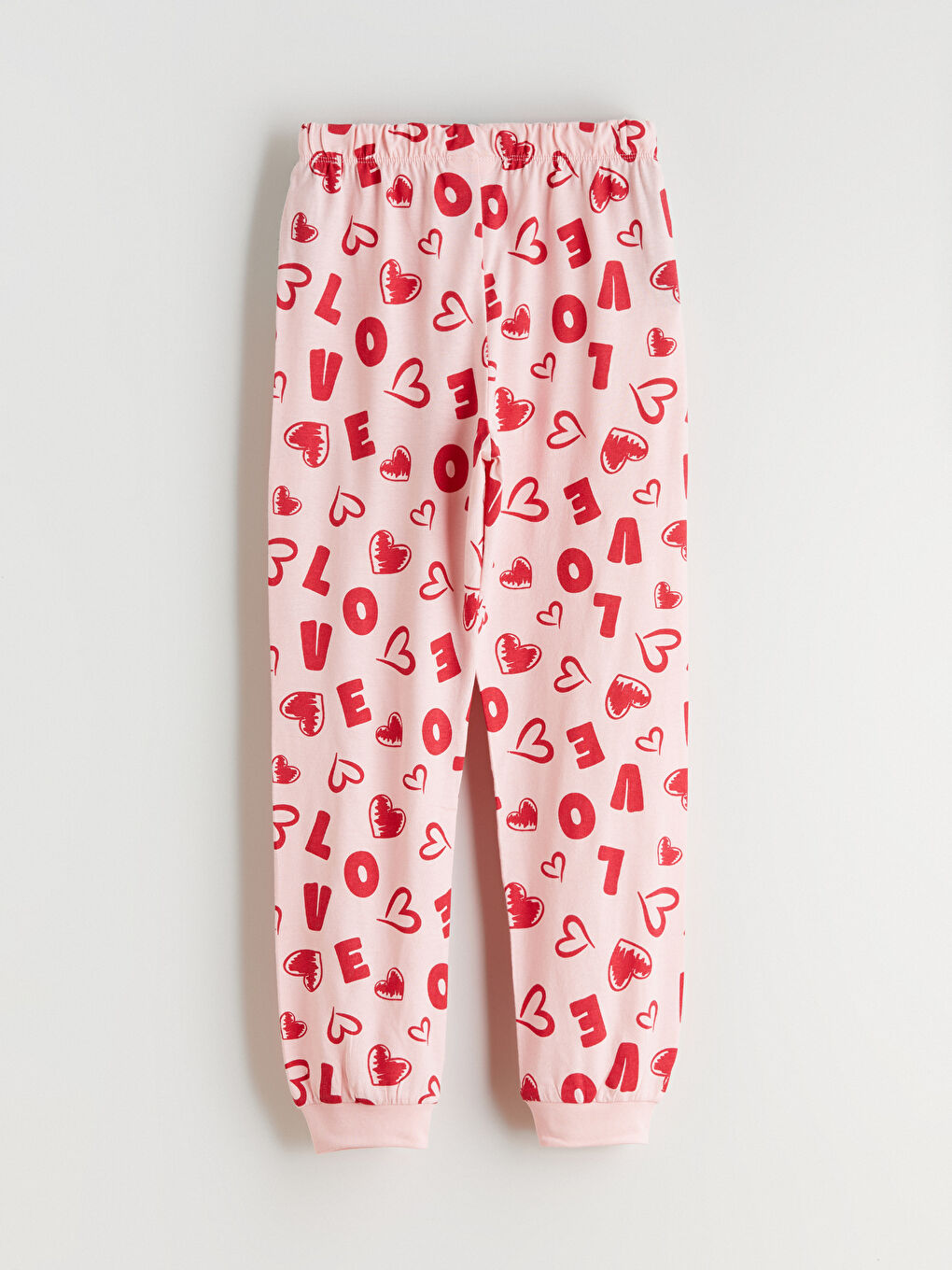 Ekru Bisiklet Yaka Kız Çocuk Pijama Takımı-6