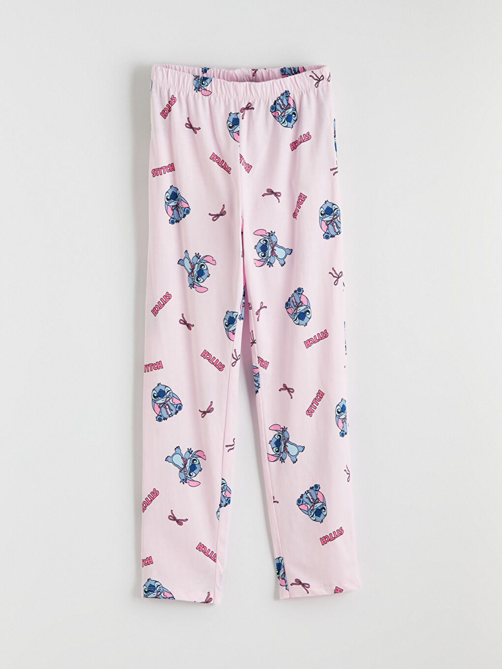 Ekru Stitch Baskılı Kız Çocuk Pijama Takım-4