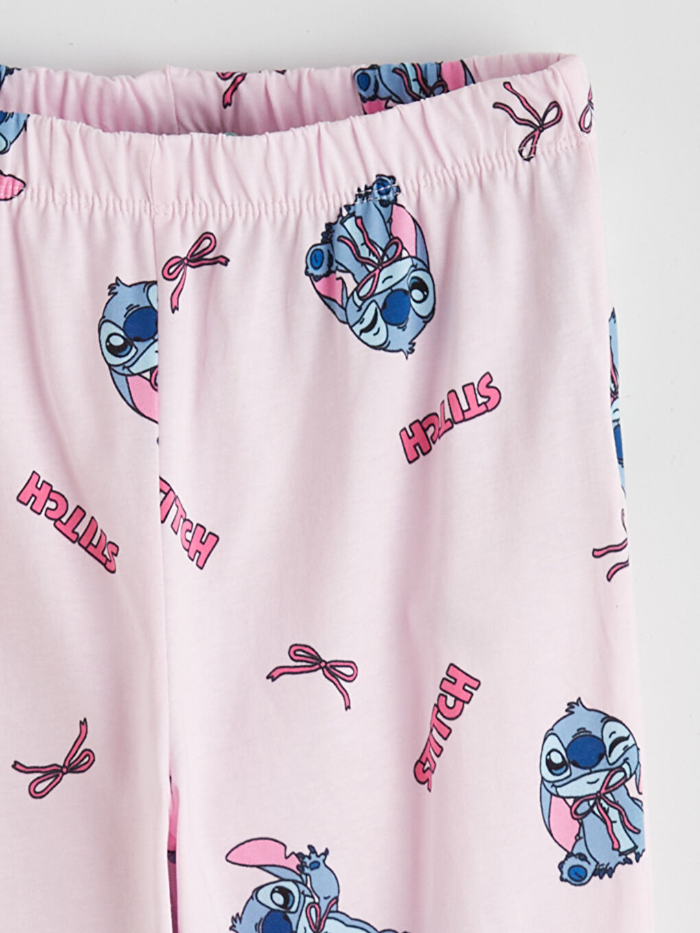 Ekru Stitch Baskılı Kız Çocuk Pijama Takım-5