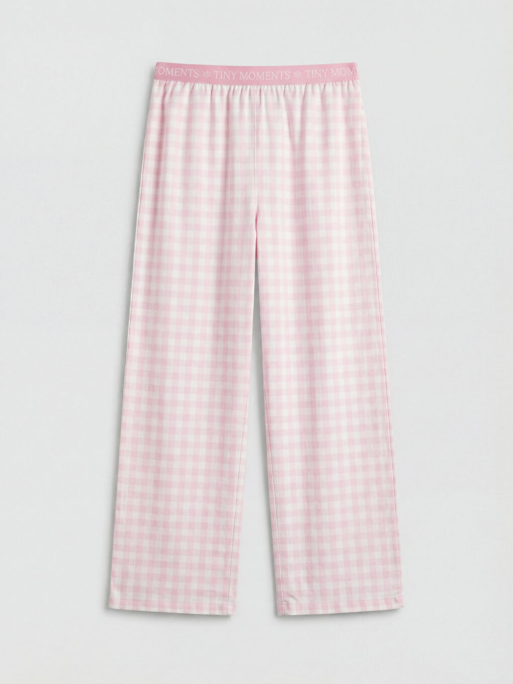 Pembe Ekose Kız Çocuk Pijama Altı