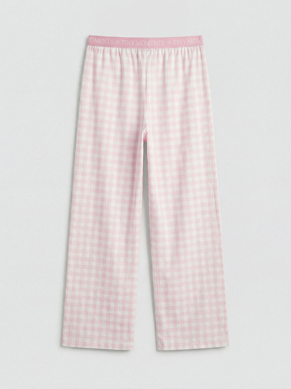 Pembe Ekose Kız Çocuk Pijama Altı-1