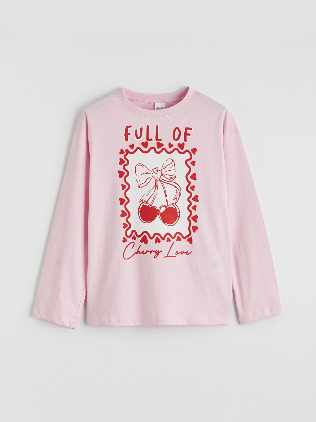 Pembe Bisiklet Yaka Baskılı Kız Çocuk Pijama Takım-1