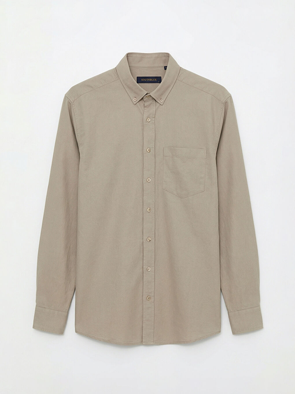 Bej Regular Fit Oxford Erkek Gömlek