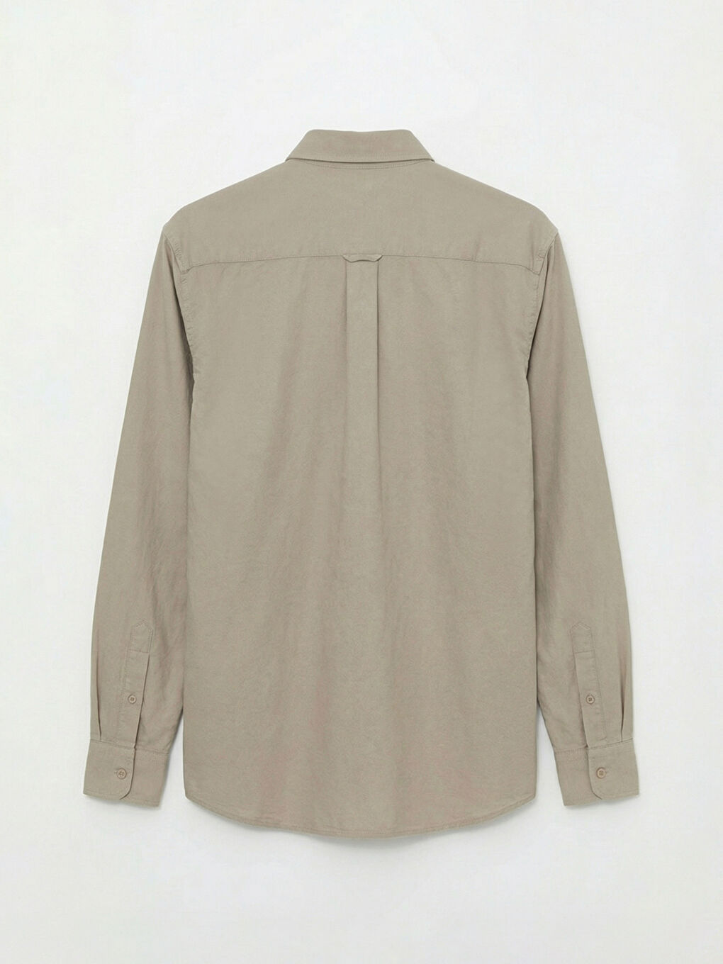 Bej Regular Fit Oxford Erkek Gömlek-1