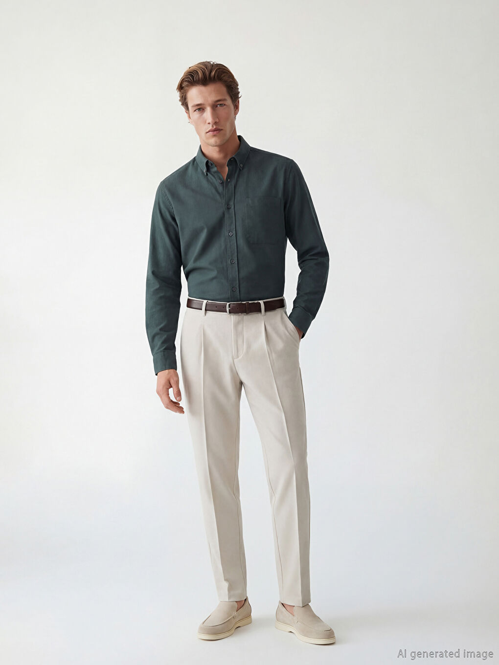 Men's Regular Fit Oxford Shirt-1