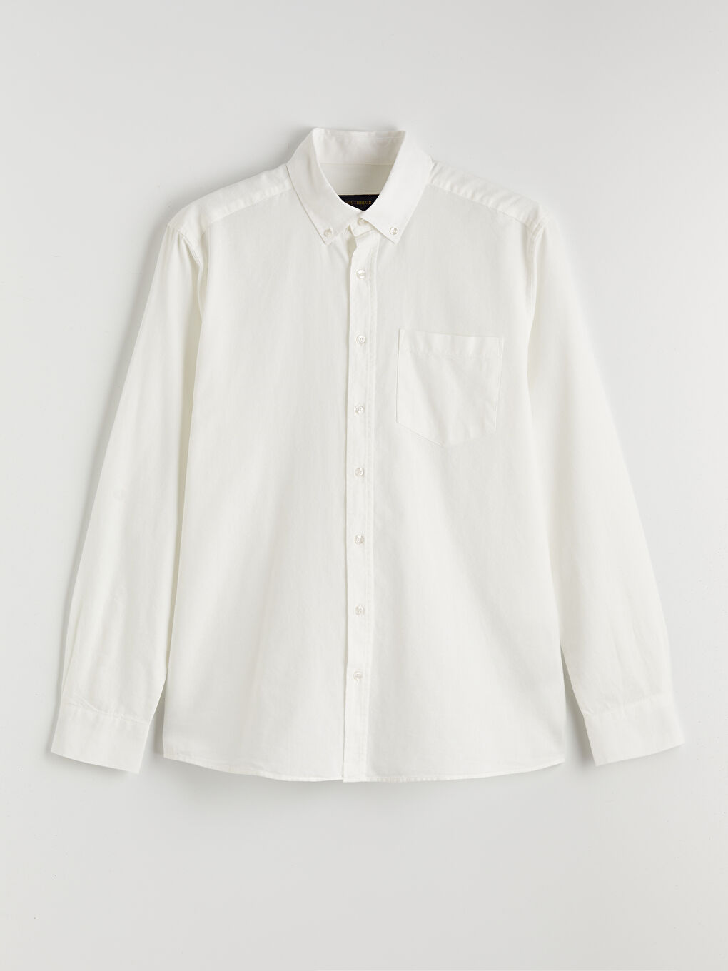 Ekru Regular Fit Erkek Oxford Gömlek