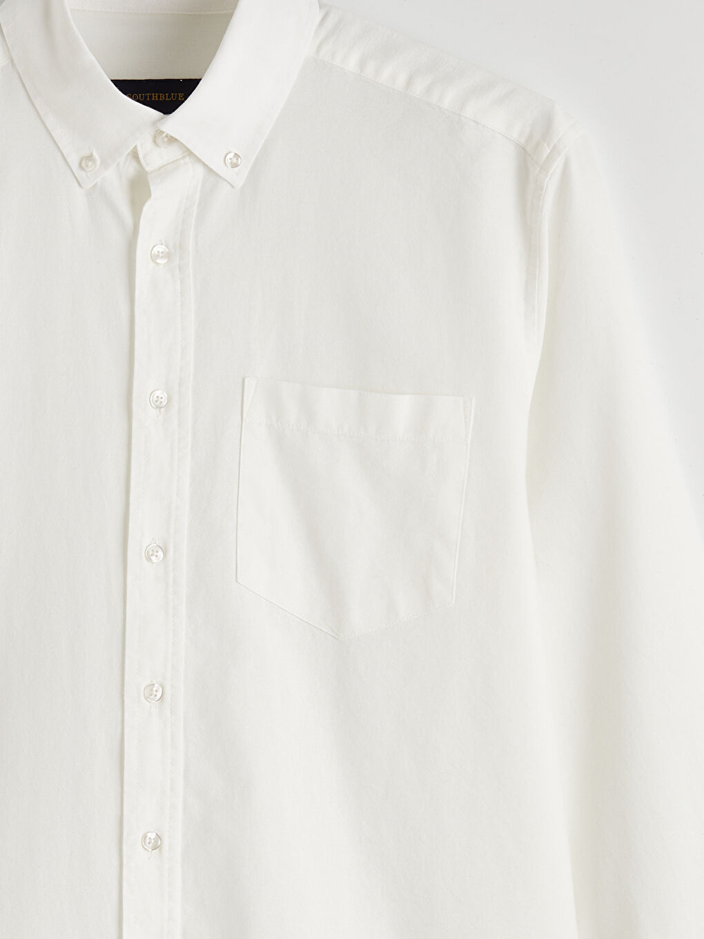 Ekru Regular Fit Erkek Oxford Gömlek-1