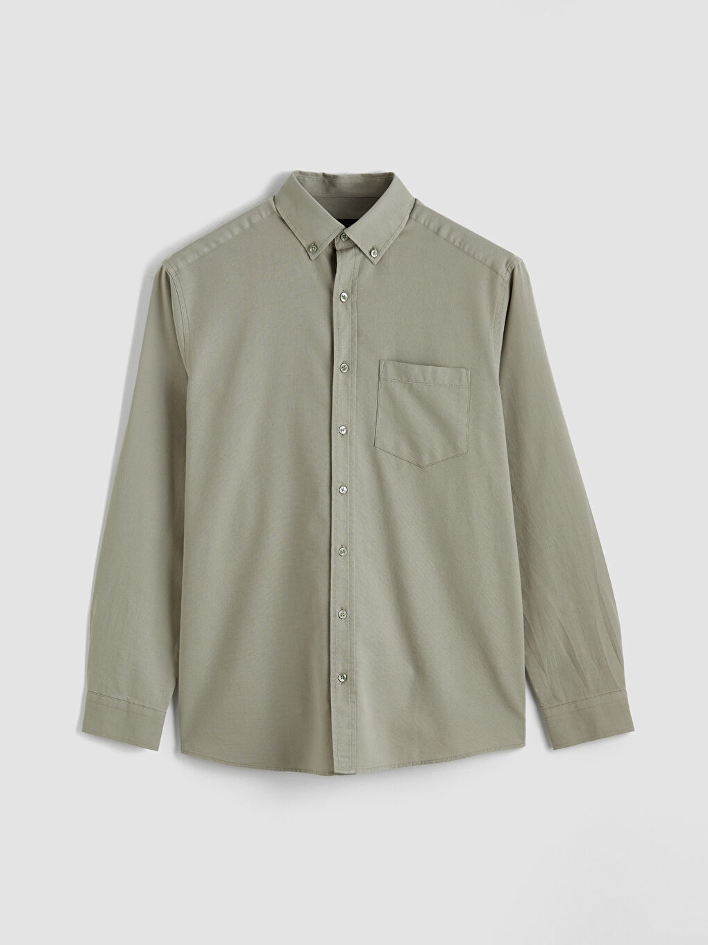 Yeşil Regular Fit Oxford Erkek Gömlek-4