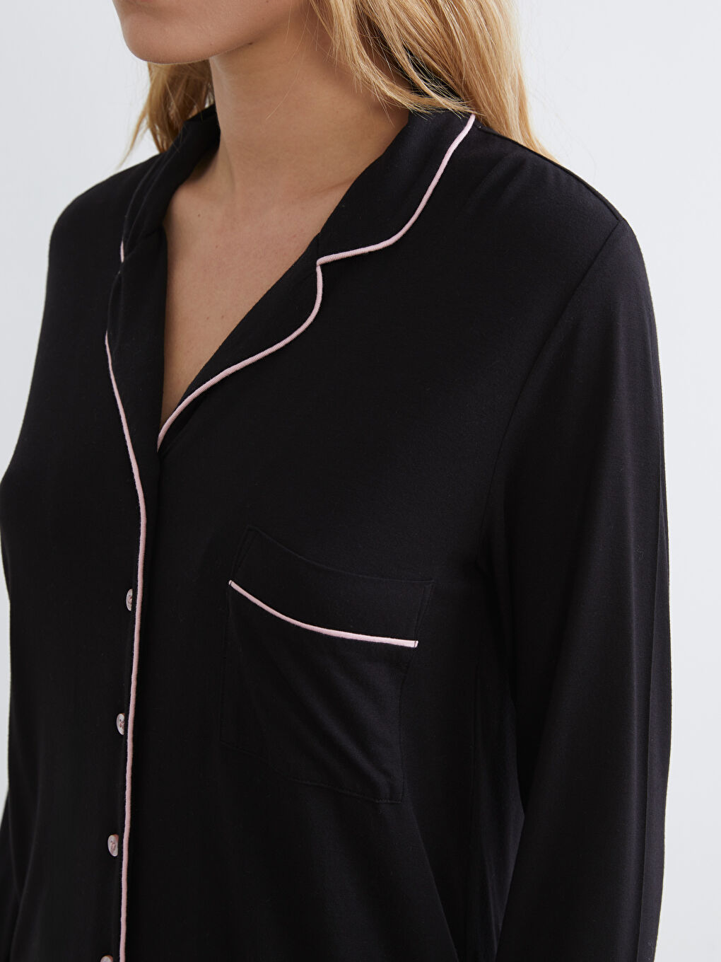 Collared Neck Women's Pyjama Set-2