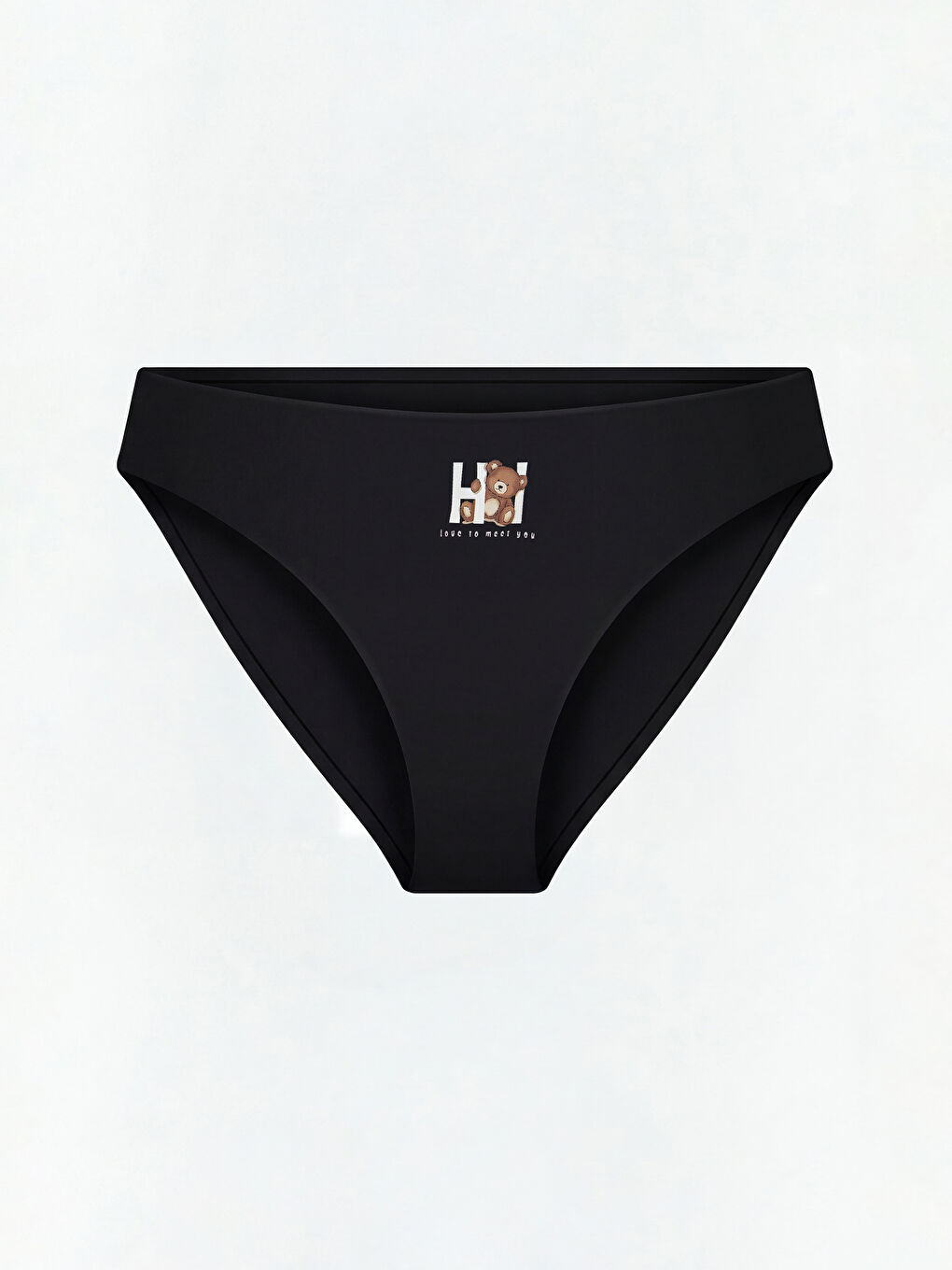 Siyah Baskılı Bikini Külot