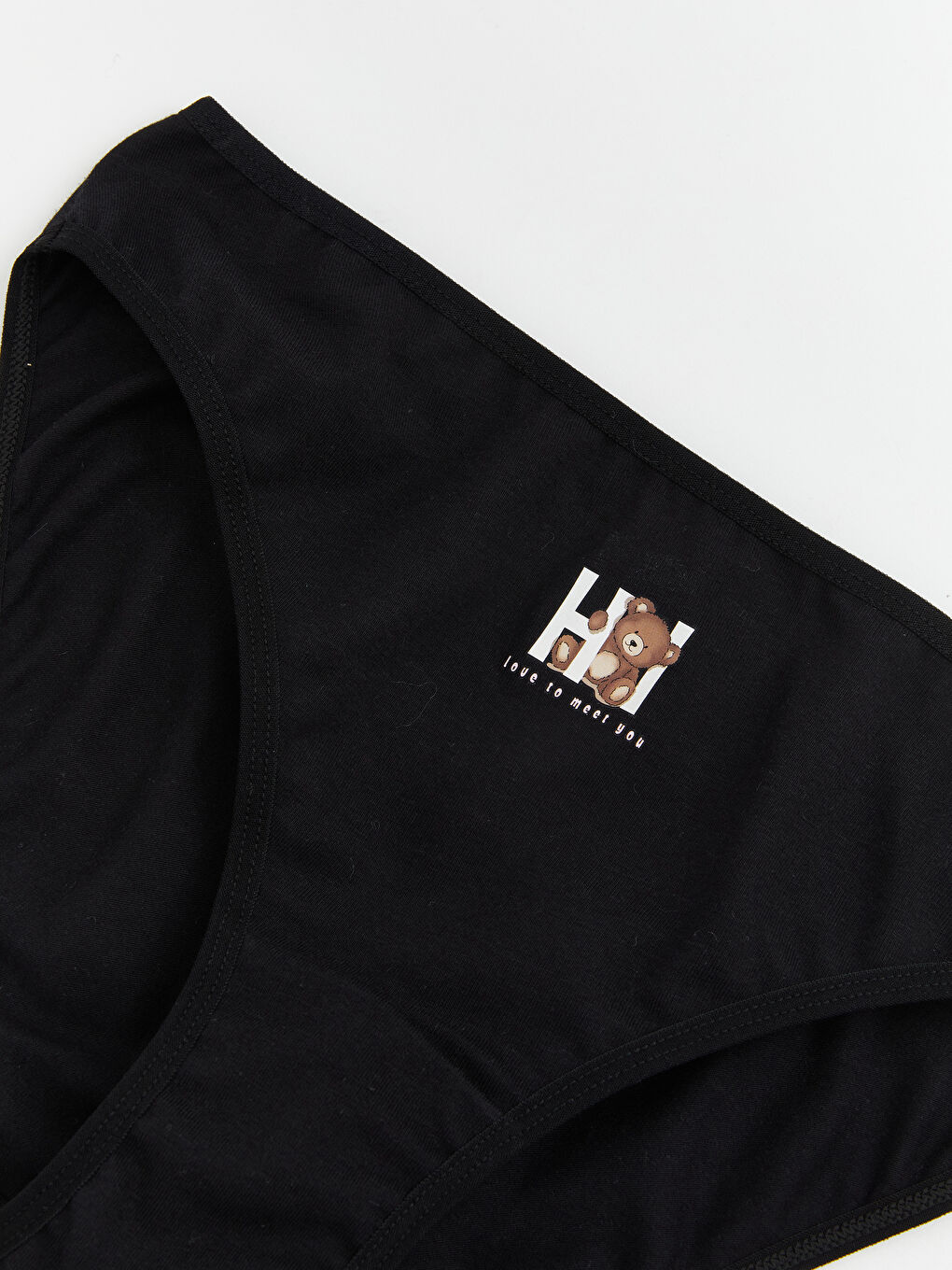 Siyah Baskılı Bikini Külot-2