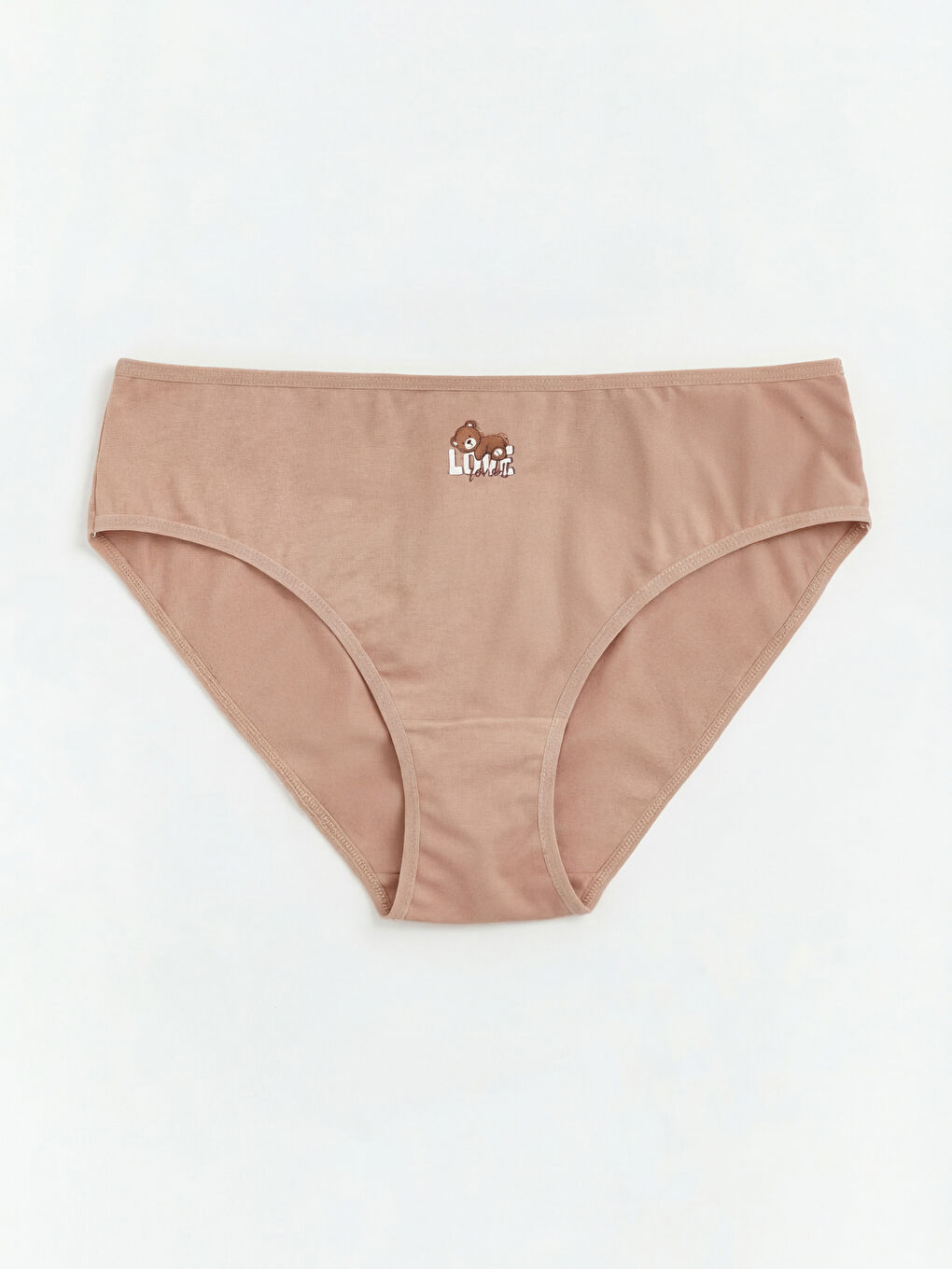 Kahverengi Baskılı Bikini Külot