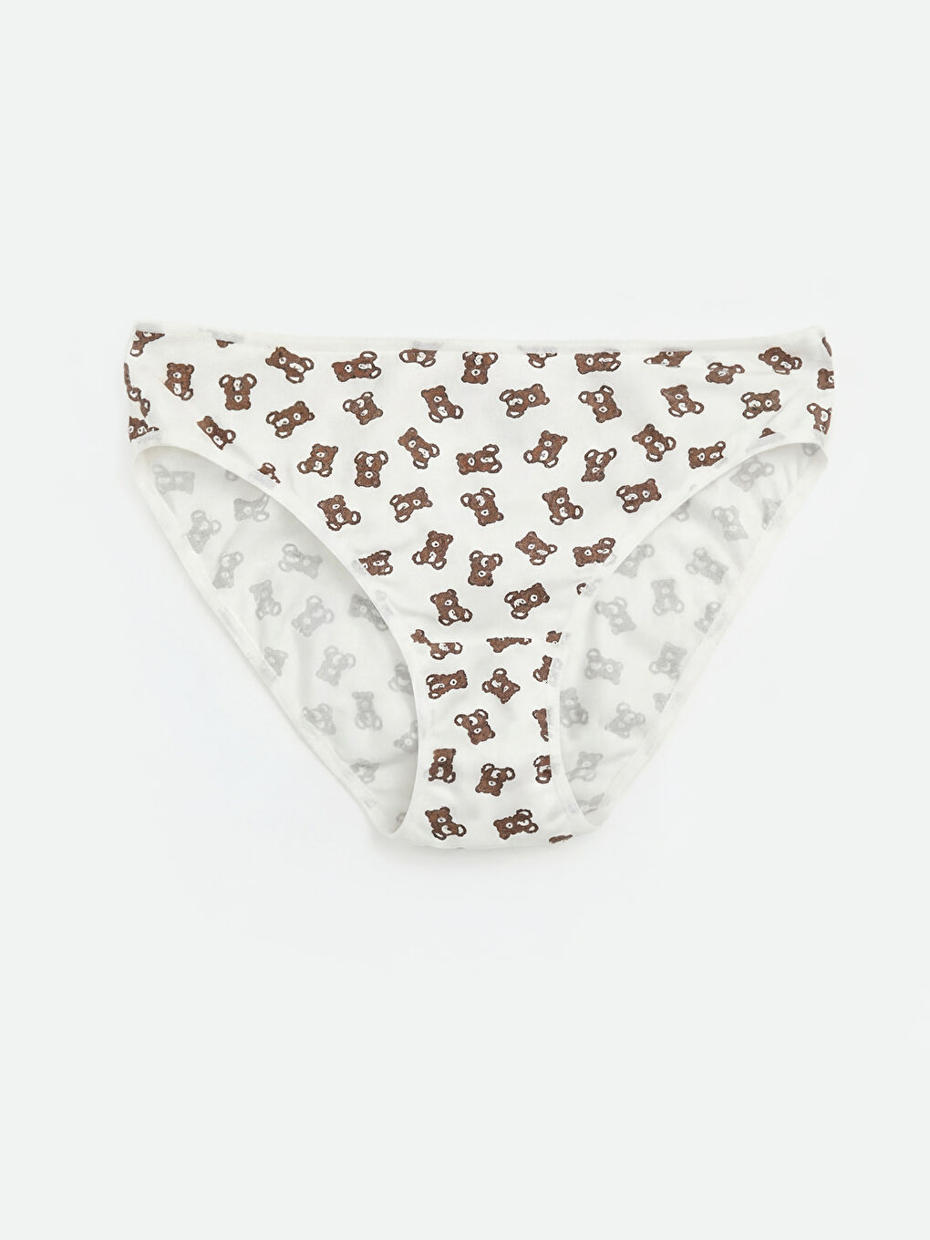 Bej Baskılı Bikini Külot