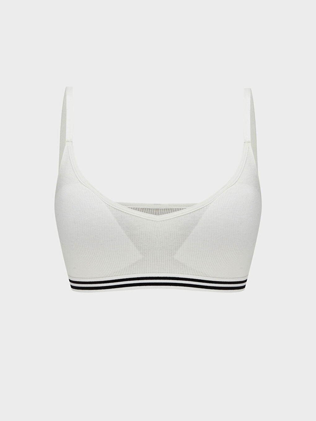 Ekru Şerit Detaylı Tak Çıkar Pedli Büstiyer