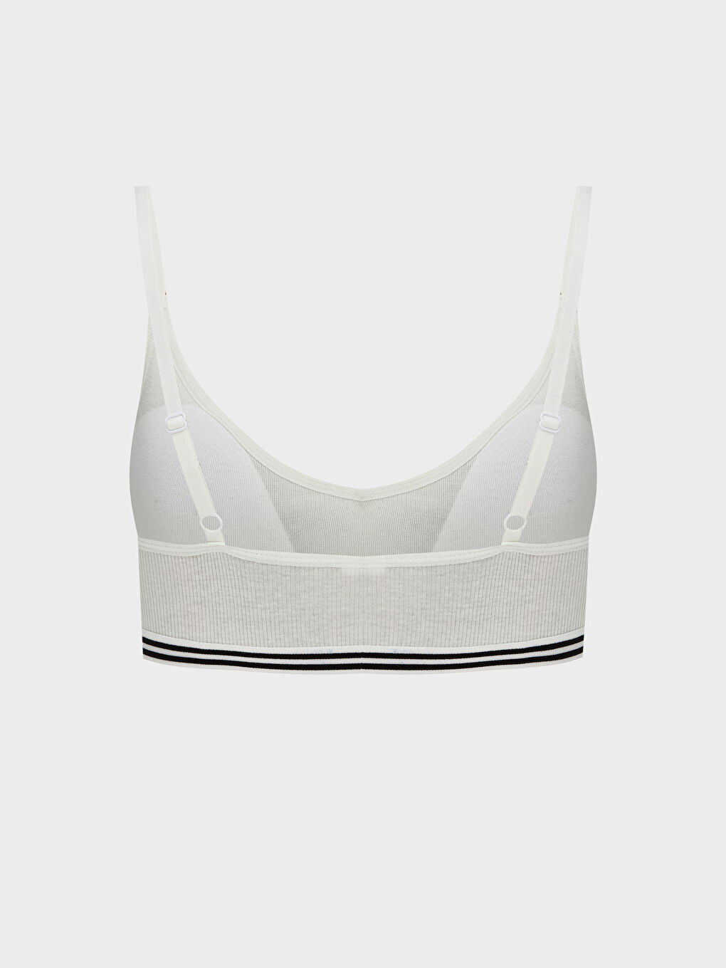 Ekru Şerit Detaylı Tak Çıkar Pedli Büstiyer-1