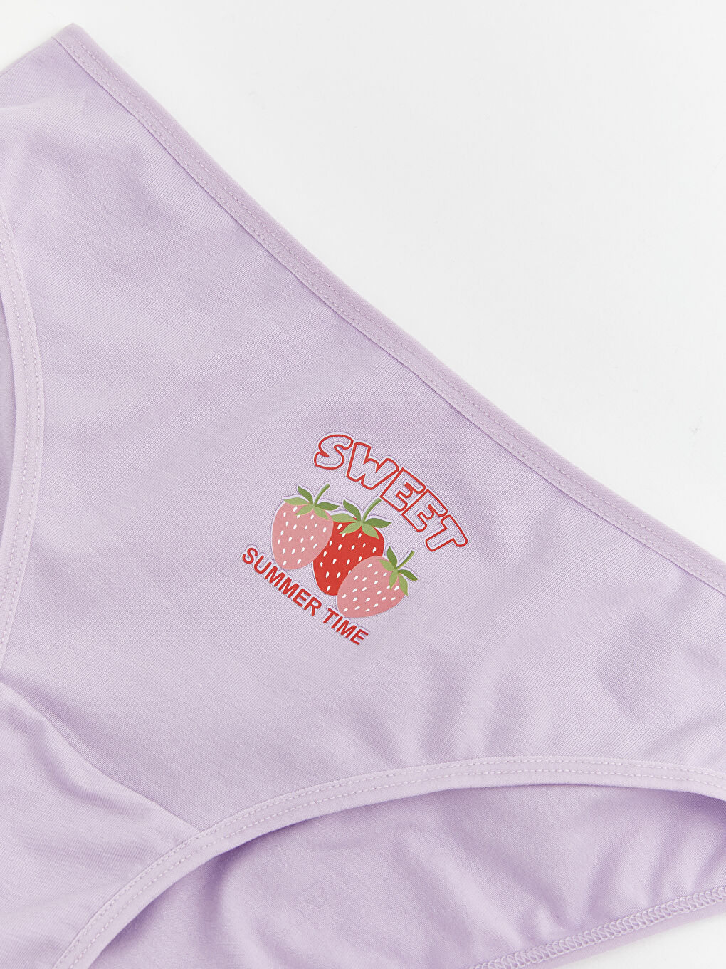 Lila Baskılı Bikini Külot	-2