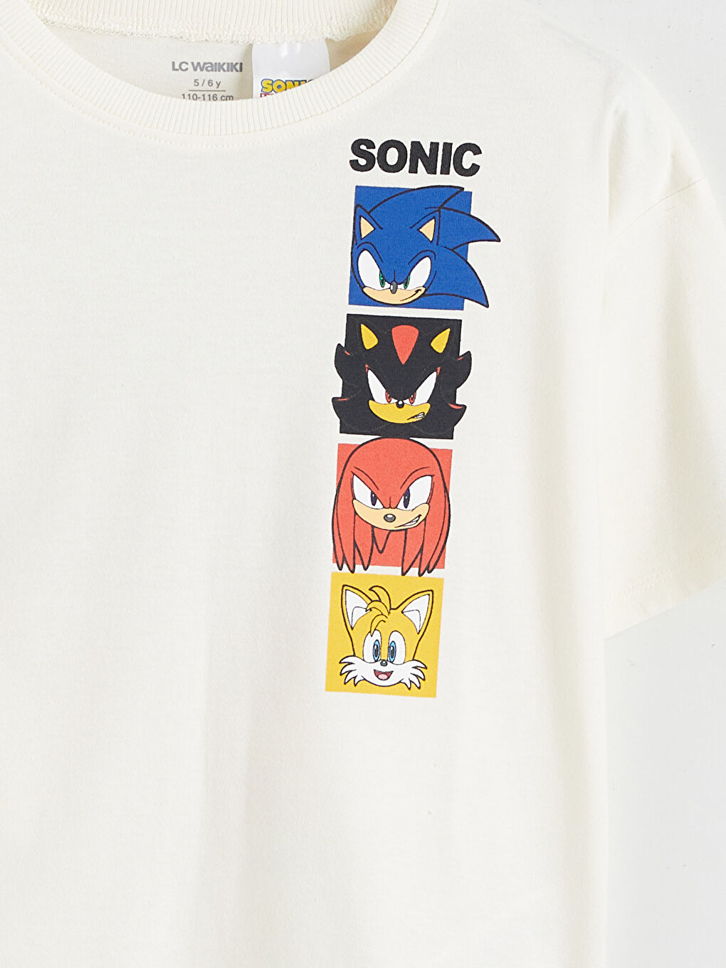Bej Sonic Baskılı Erkek Çocuk Penye Tişört-3