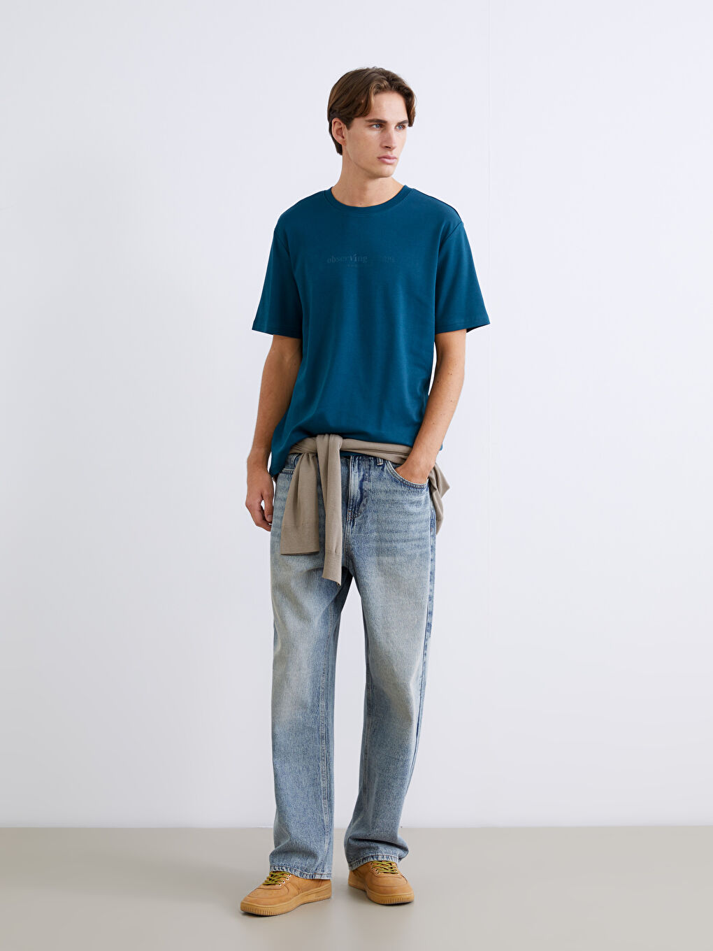 Crew Neck Printed Men's T-Shirt-1