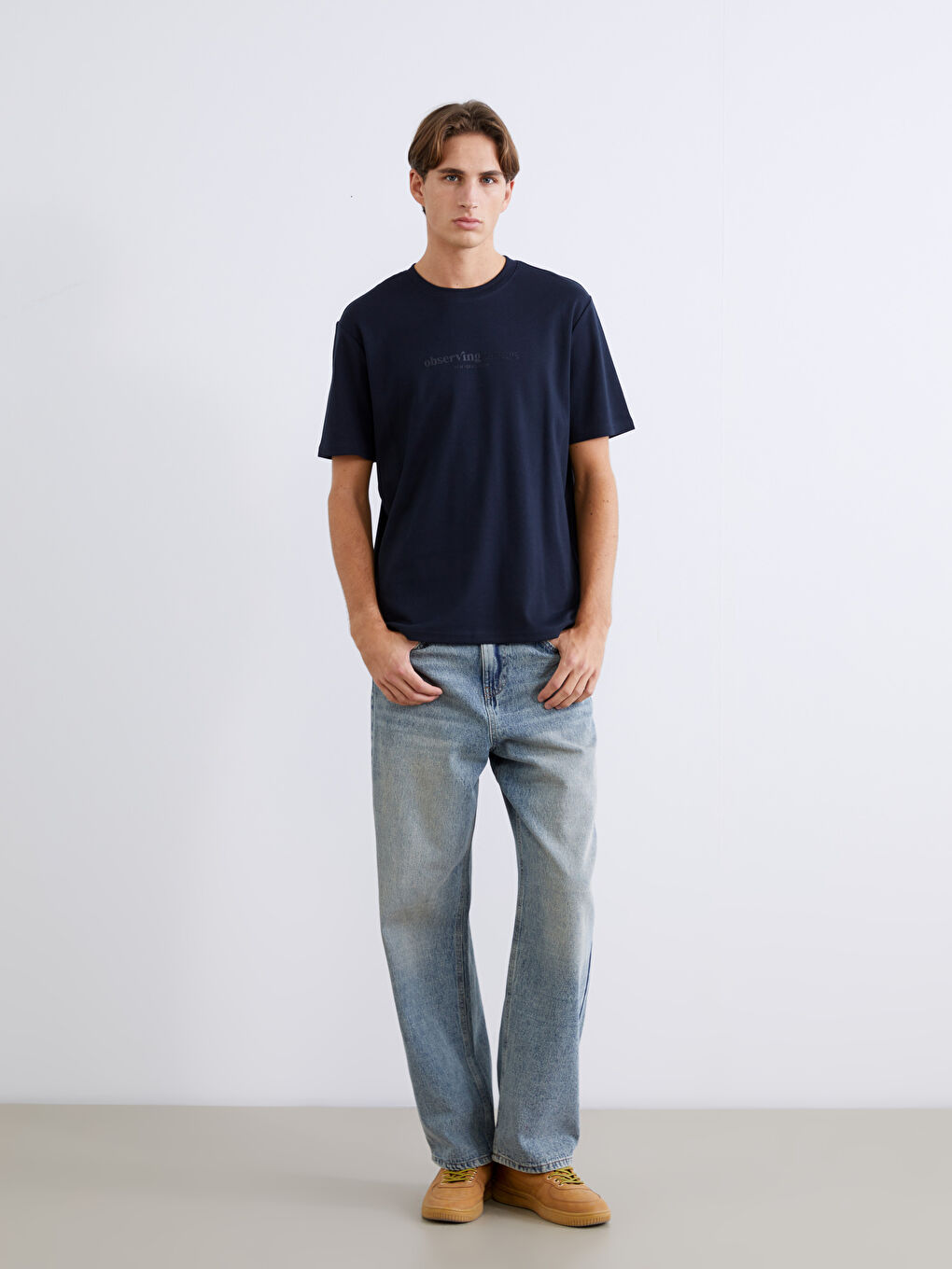 Crew Neck Printed Men's T-Shirt-1