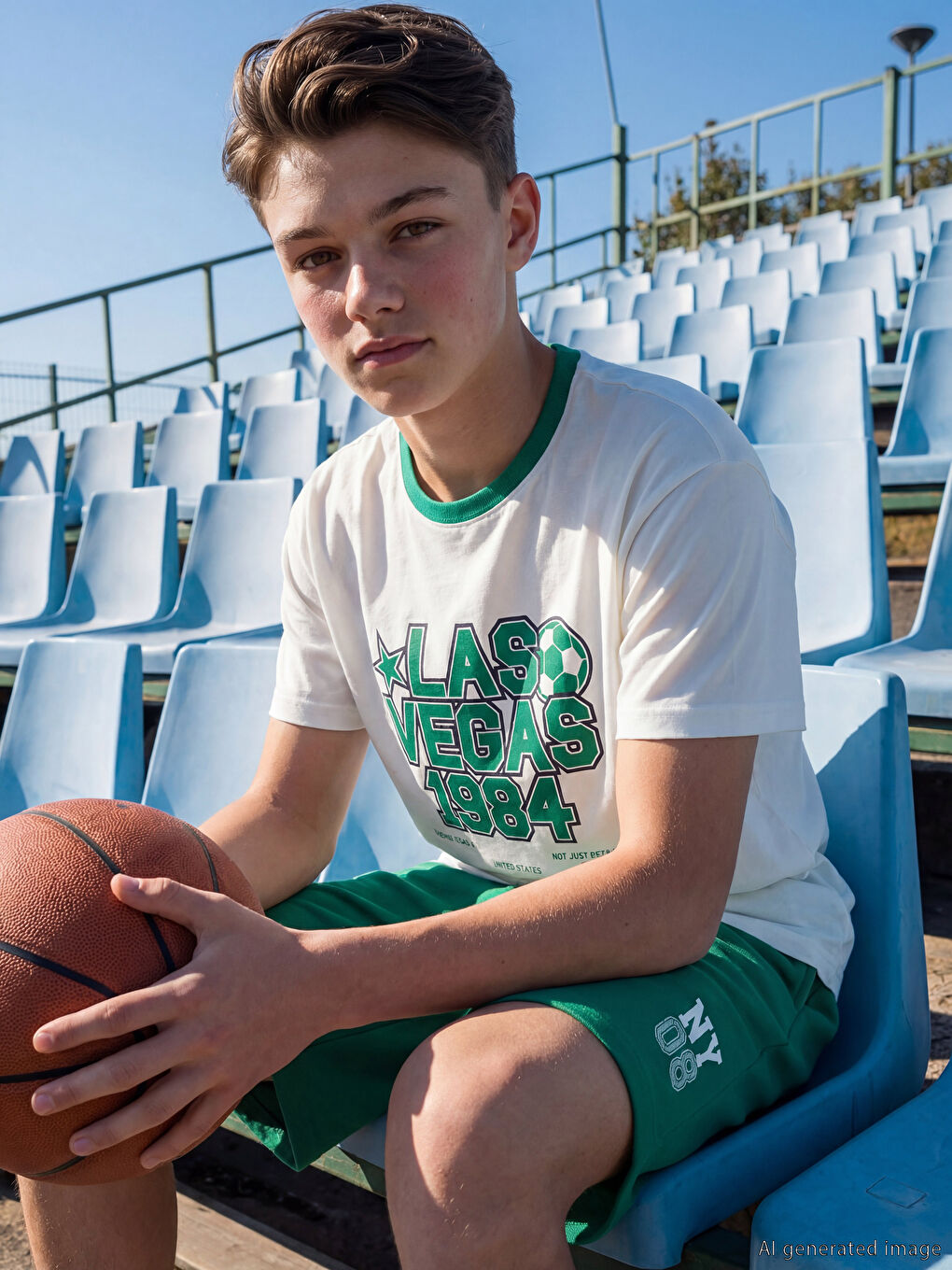 Beyaz Baskılı Erkek Çocuk Tişört