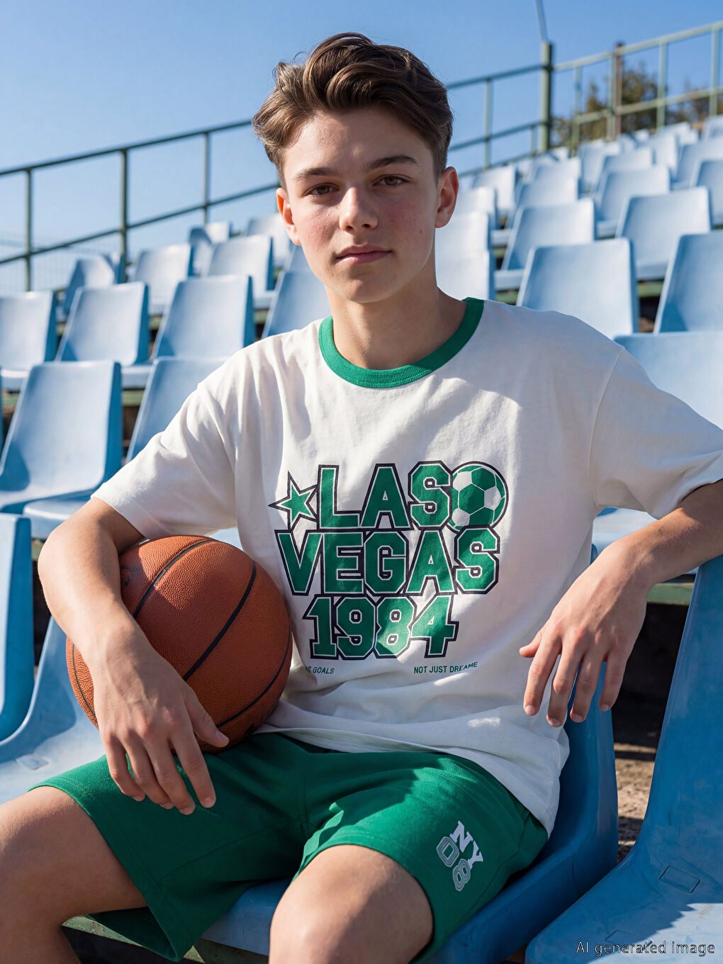 Beyaz Baskılı Erkek Çocuk Tişört-1