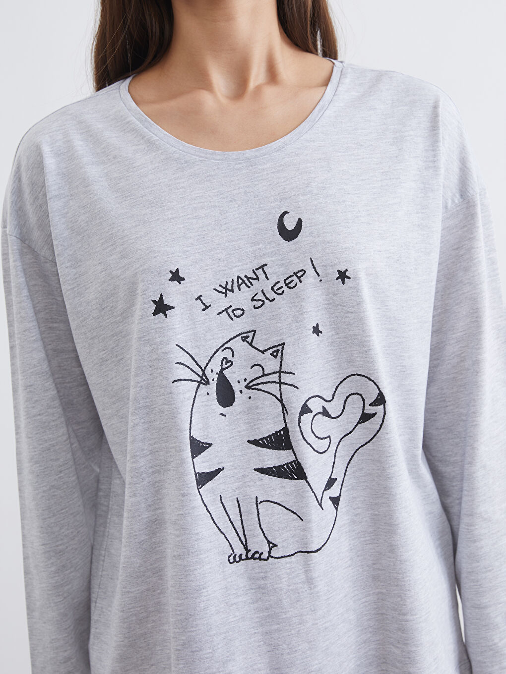 Pembe Kedi Baskılı Kadın Pijama Takımı-2