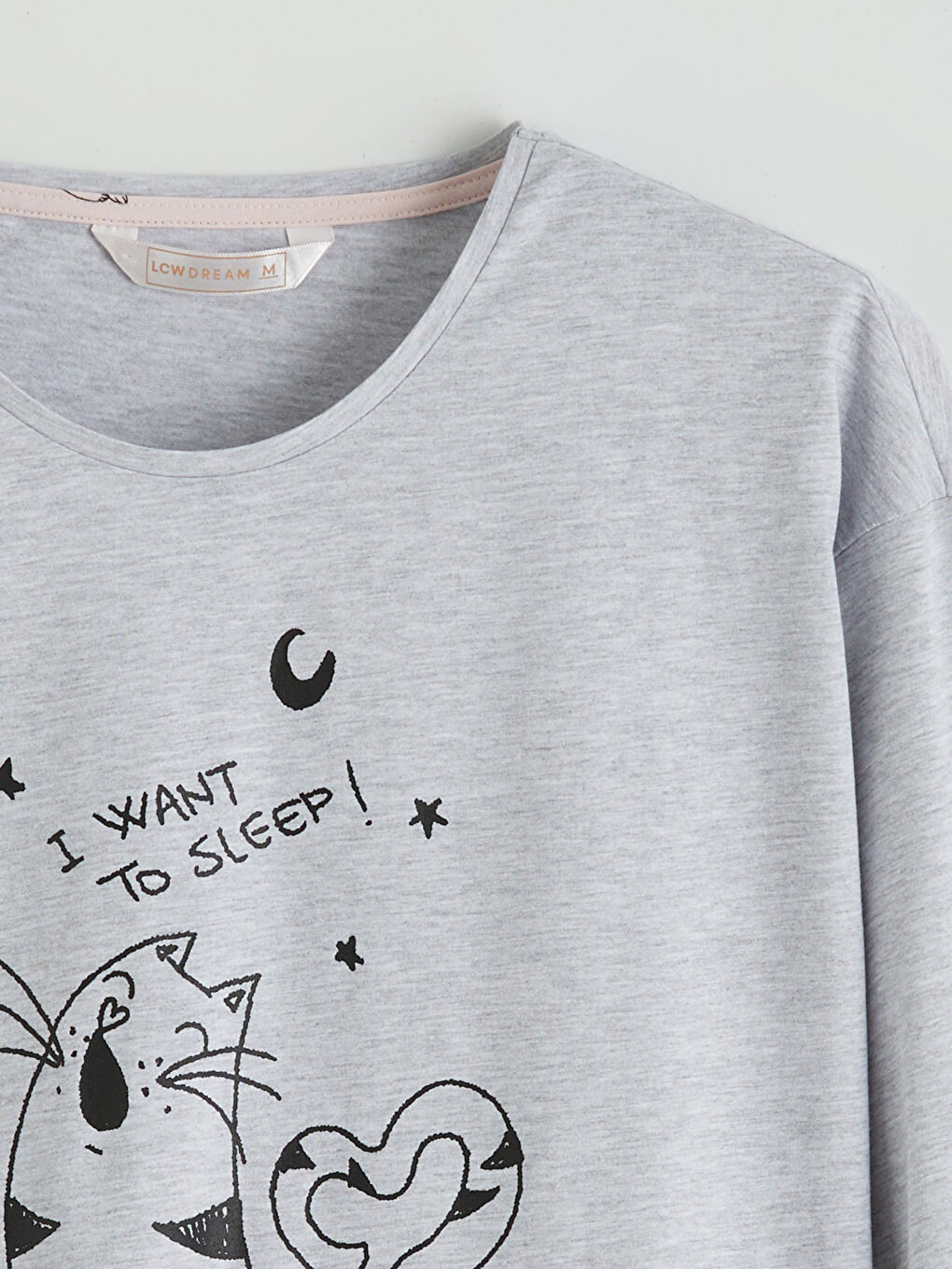 Pembe Kedi Baskılı Kadın Pijama Takımı-6