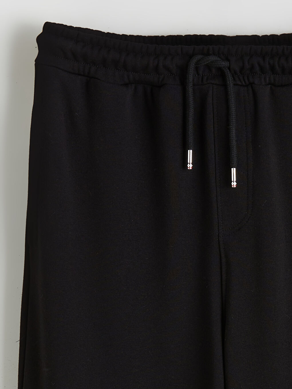 Siyah Rahat Kalıp Erkek Kalın Eşofman Altı-5