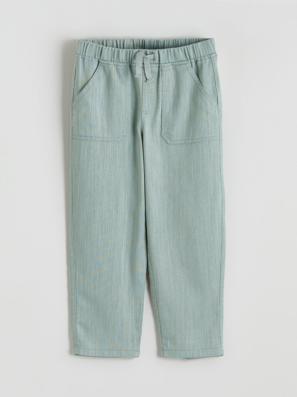 Yeşil Beli Lastikli Erkek Çocuk Pantolon