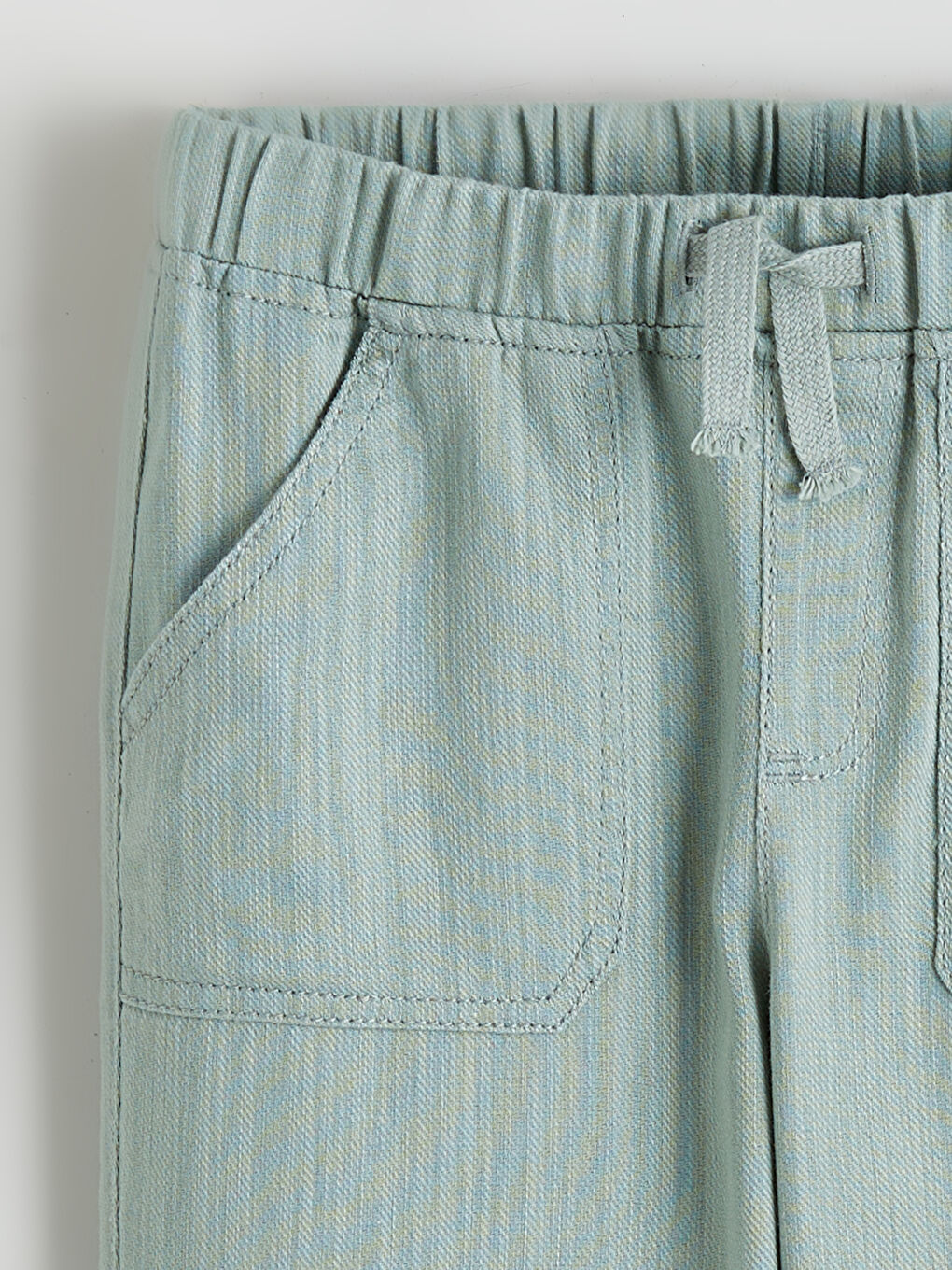 Yeşil Beli Lastikli Erkek Çocuk Pantolon-1