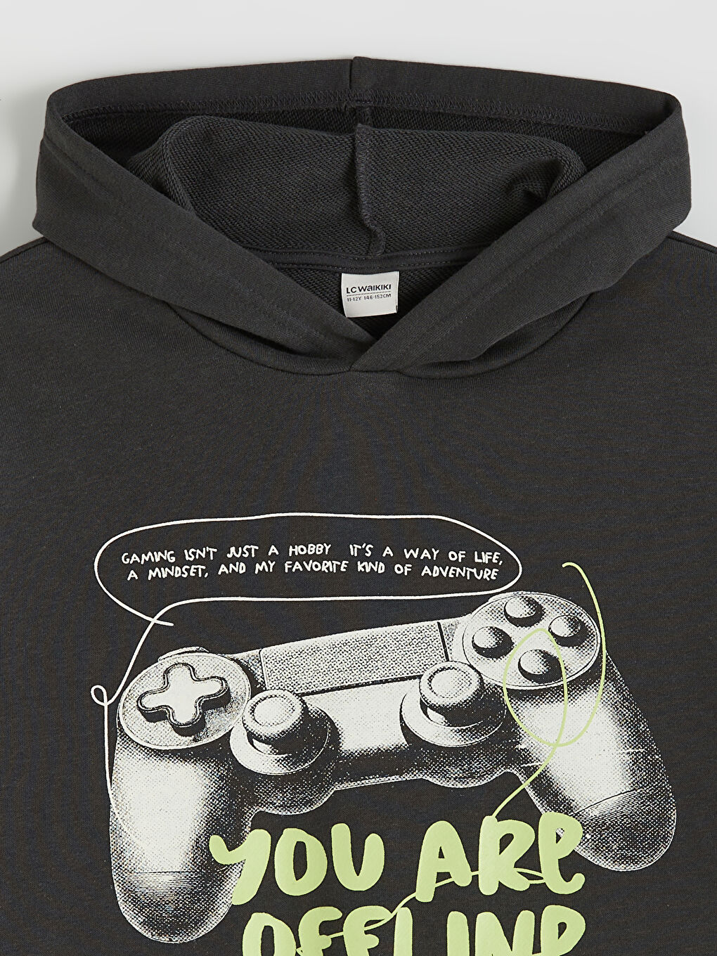 Kapüşonlu Baskılı Erkek Çocuk Sweatshirt-1