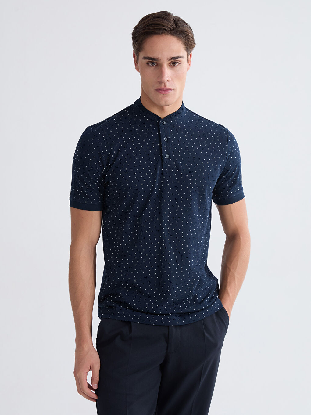 Мужчины Синий Футболка