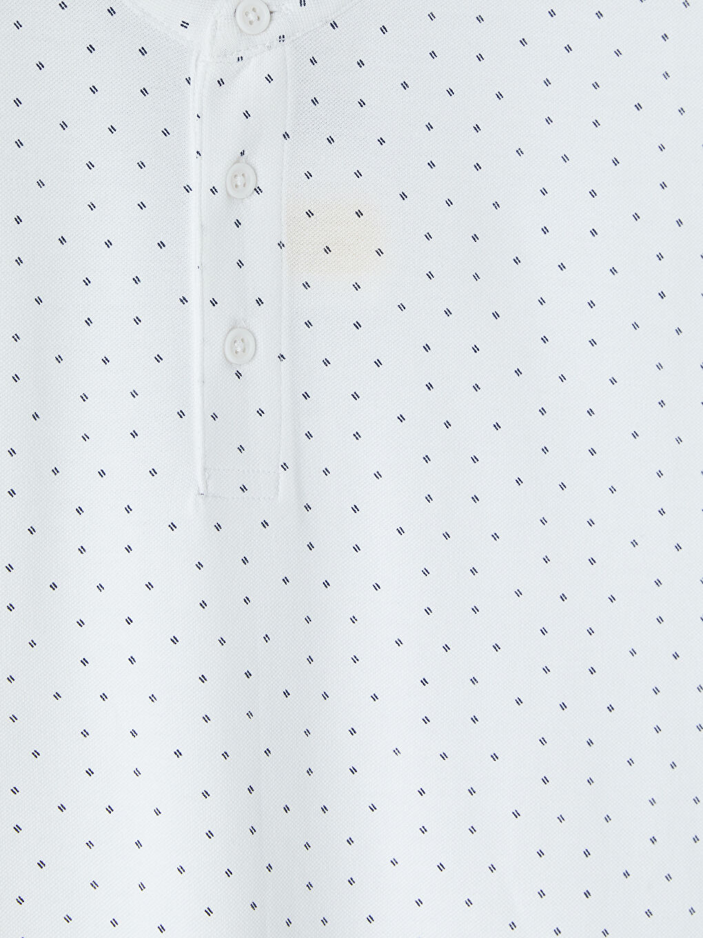 Grandad Collar Patterned Pique Men's T-Shirt-2